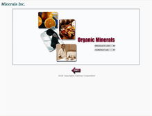 Tablet Screenshot of mineralsinc.com